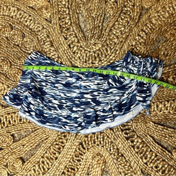 Smart &‎ Sexy Swim Skirt Ruffle Tie Blue Abstract Swimsuit Bottoms XL - Picture 6 of 7